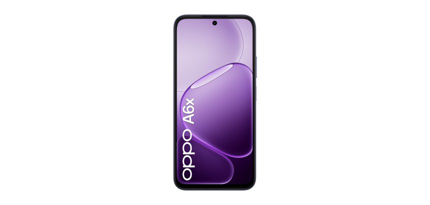 OPPO A6x AI Smartphone, doppia fotocamera 13MP+QVGA, Selfie 5MP, Display 6.75” 120HZ IPS HD+, 6100mAh, RAM 4GB(Esp1GB/2GB/4GB)+ROM 128GB [Versione Italia], Black Purple
