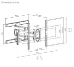 Equip Staffa di montaggio per TV a movimento completo da 43” a 100”