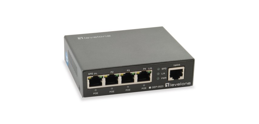 LevelOne GEP-0523 switch di rete Gigabit Ethernet (10/100/1000) Supporto Power over Ethernet (PoE) Nero