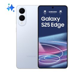 Samsung Galaxy S25 Edge, Smartphone AI, Display 6.7'' QHD+ Dynamic AMOLED 2X, Fotocamera 200MP, RAM 12GB, 512GB, 3.900 mAh, Titanium Icyblue