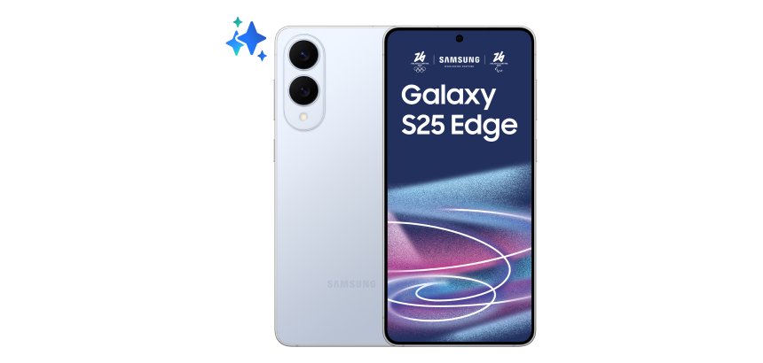 Samsung Galaxy S25 Edge, Smartphone AI, Display 6.7'' QHD+ Dynamic AMOLED 2X, Fotocamera 200MP, RAM 12GB, 512GB, 3.900 mAh, Titanium Icyblue