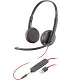 POLY Cuffie stereo Blackwire 3225 con connettore USB-A