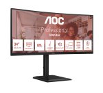 AOC E4 CU34E4CV écran plat de PC 86,4 cm (34") 3440 x 1440 pixels UltraWide Quad HD LCD Noir