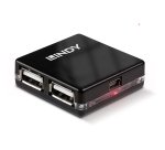 Lindy 42742 hub de interfaz 480 Mbit/s Negro