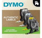DYMO Authentic D1 Durable Labels | Black Print on Orange Tape | 12 mm x 3 m | High-Performance Label Tape for LabelManager Label Makers
