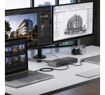 StarTech.com 206UE-TB5USB4DOCK station d'accueil Avec fil Thunderbolt 5 Noir, Gris