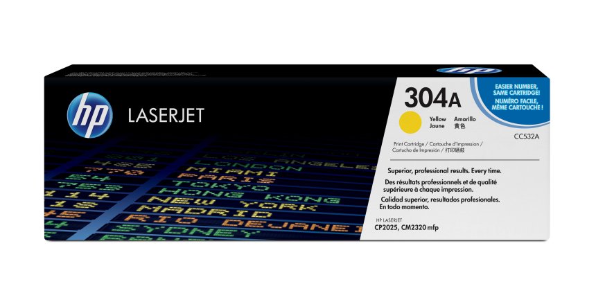 HP 304A toner LaserJet jaune authentique