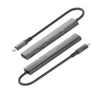 AISENS USB-C Dock 5 en 1, USB-C A, 1x HDMI 2x USB-A, 1x USB-C, 1x USB-C PD, Gris, 15cm