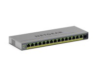 NETGEAR GS116EP Géré L2/L3 Gigabit Ethernet (10/100/1000) Connexion Ethernet, supportant l'alimentation via ce port (PoE) Gris