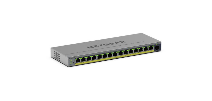 NETGEAR GS116EP Géré L2/L3 Gigabit Ethernet (10/100/1000) Connexion Ethernet, supportant l'alimentation via ce port (PoE) Gris