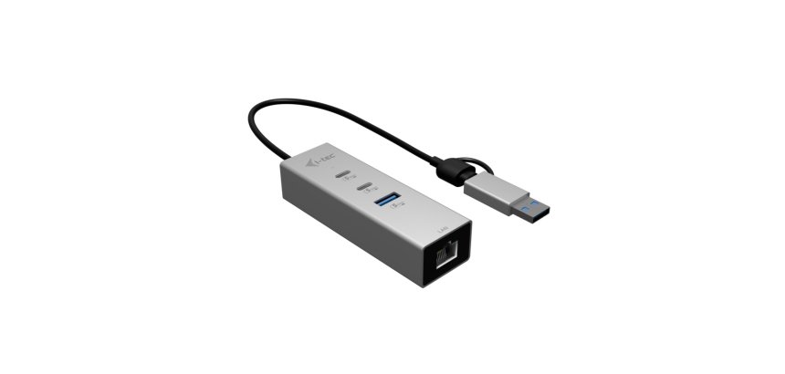 i-tec USB-C/USB-A Metal HUB 3 (2x USB-C, 1x USB-A) Port + 2.5GLAN