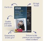 Epson Carta fotografica lucida Premium (130 x 180 mm), 255 g/m2, 30 fogli