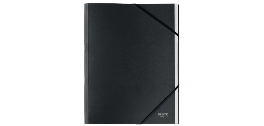 Trieur leitz 6 onglets recycle fermeture elastiques  coloris noir