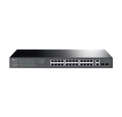 TP-Link TL-SG1428PE commutateur réseau Géré L2 Gigabit Ethernet (10/100/1000) Connexion Ethernet, supportant l'alimentation via ce port (PoE) 1U Noir