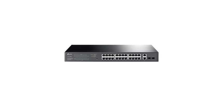 TP-Link TL-SG1428PE commutateur réseau Géré L2 Gigabit Ethernet (10/100/1000) Connexion Ethernet, supportant l'alimentation via ce port (PoE) 1U Noir
