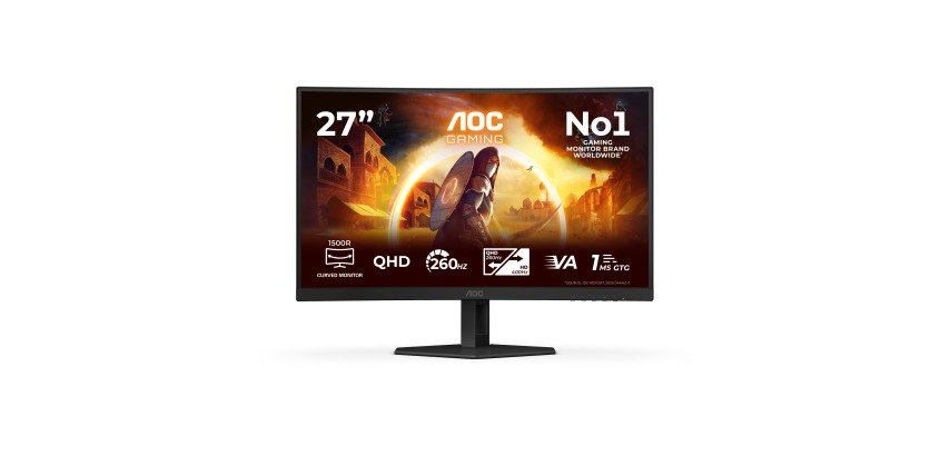 AOC G4 CQ27G4ZE Monitor PC 68,6 cm (27") 2560 x 1440 Pixel Quad HD LCD Nero, Rosso