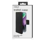 Celly WALLY custodia per cellulare 15,5 cm (6.1") Custodia a borsellino Nero