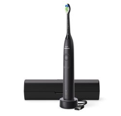 Philips Sonicare Spazzolino elettrico sonico con base di ricarica, 2 livelli intensità, sensore di pressione colore nero HX7101/02