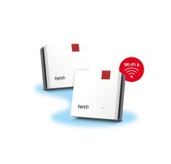 Mesh Set FRITZMESH SET 1600 2-PACK EDITION INTERNATIONAL Dual-band (2.4 GHz/5 GHz) Wi-Fi 6 (802.11ax) Rosso, Bianco Interno