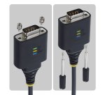 StarTech.com Câble Adaptateur USB-C vers Série de 30 cm, Rétention COM, Puce FTDI, Type-C vers DB9 RS232 Mâle, Voyants d'État, Vis et Écrous DB9 Interchangeables
