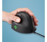 R-Go Tools Souris Ergonomique R-Go HE Break avec logiciel de pause, gaucher, grand (longueur de la main > 185 mm), filaire, noir
