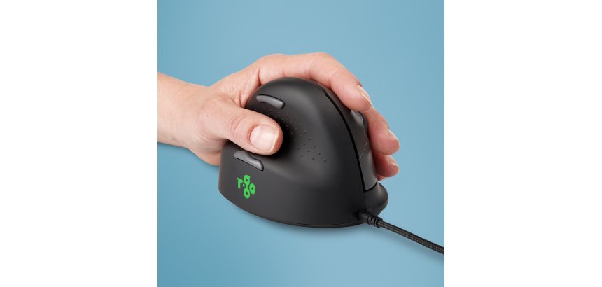 R-Go Tools Souris Ergonomique R-Go HE Break avec logiciel de pause, gaucher, grand (longueur de la main > 185 mm), filaire, noir