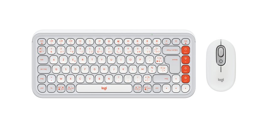 Logitech Pop Icon Combo clavier Souris incluse Universel Bluetooth AZERTY Français Blanc