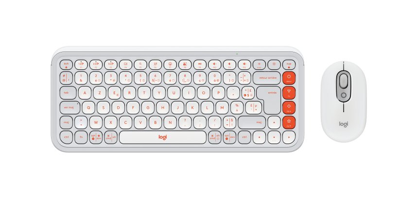 Logitech Pop Icon Combo clavier Souris incluse Universel Bluetooth AZERTY Français Blanc