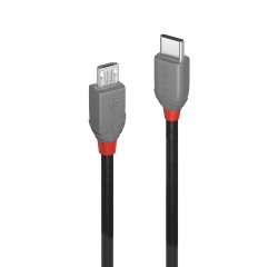 Lindy Câble USB 2.0 Type C vers Micro-B, Anthra Line, 2m