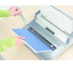 Perforelieuse fellowes quazar wire manuelle 130f perforation facile 15f 80g anneaux métal 14mm a4 410x460x130mm 7,4kg