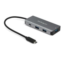 StarTech.com 4 Port USB C Hub (10Gbps) to 3x USB-A & 1x USB-C - 100W Power Delivery Passthrough Charging - Portable USB 3.1 Gen 2/USB 3.2 Gen 2 Type C Laptop Adapter - Works w/ TB3~4 Port USB C Hub (10Gbps) to 3x USB-A & 1x USB-C - 100W Power Delivery Pas
