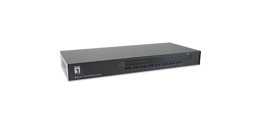 LevelOne KVM-3216 switch per keyboard-video-mouse (kvm) Montaggio rack Nero