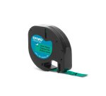 Nastro Letratag 912040 - 12 mm x 4 mt - plastica - verde - Dymo