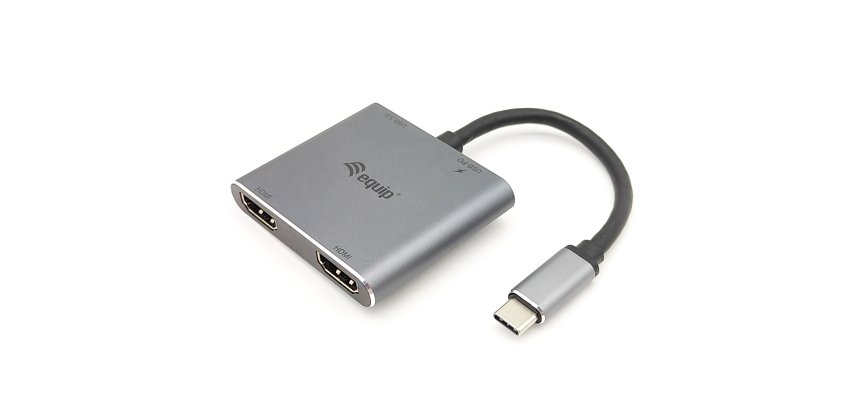 Equip USB-C 4 in 1 Dual HDMI Adapter