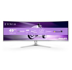 Philips Evnia 8000 49M2C8900/00 computer monitor 124,2 cm (48.9") 5120 x 1440 Pixels Dual QHD QD-OLED Wit