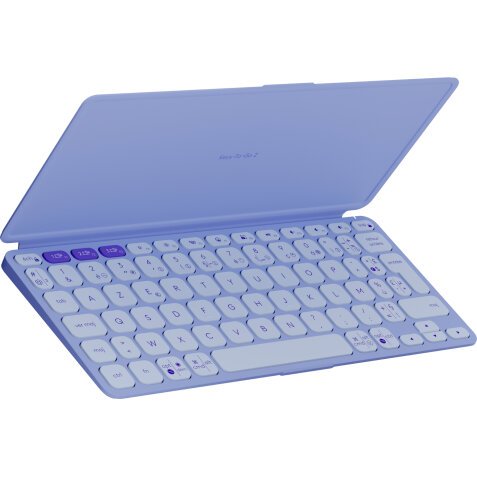 Clavier pour tablette Logitech Keys-To-Go 2, clavier Bluetooth universel - Lilas