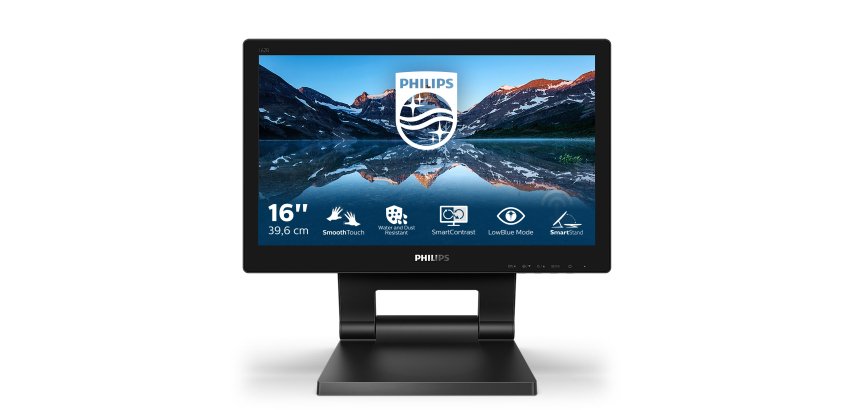 Philips 162B9T/00 Monitor PC 39,6 cm (15.6") 1366 x 768 Pixel HD LCD Touch screen Nero