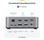 StarTech.com Thunderbolt 5 Universeel Docking Station, Multi-Display Hub, 8K 60Hz of 4K 144Hz, 120Gbps Bandwidth Boost, 140W PD, 30W Phone Charging, USB 10Gbps, 2.5G LAN