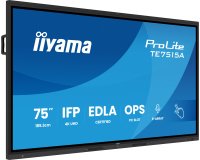 iiyama TE7515A-B1AG Écran d'affichage dynamique Écran plat interactif 190,5 cm (75") Wifi 550 cd/m² 4K Ultra HD Noir Écran tactile Intégré dans le processeur Android