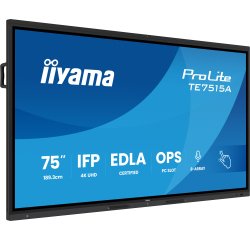iiyama TE7515A-B2AG Écran d'affichage dynamique En forme de kiosk 190,5 cm (75") Wifi 550 cd/m² 4K Ultra HD Noir Écran tactile Intégré dans le processeur Android 24/7