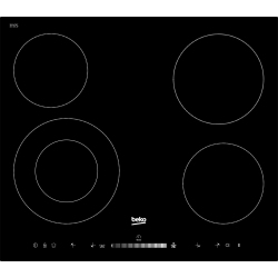 BEKO Plaque vitroceramique HIC64502T, 4 foyers, 4 booster, 6700w