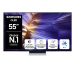 Samsung OLED AI TV 55" QE55S90FAEXZT 4K, Processore NQ4 AI Gen3, 4K AI Upscaling Pro, Schermo antiriflesso, OLED HDR, Dolby Atmos & OTS Lite, Laser Slim Design, Vision AI Smart TV, 2025