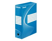 Boîte archives esselte vivida carton ondulé recyclable a4 2 50x80x352mm parois doubles dos 80mm livré plat coloris bleu