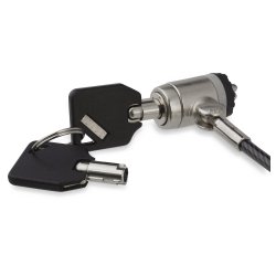 StarTech.com 6.6ft (2m) Laptop Cable Lock with Keys - Keyed Security Cable Lock for Compatible K-Slot Laptops, Desktops, Computers & Other Devices - Anti-Theft Vinyl Coated Steel Cable Lock - TAA
