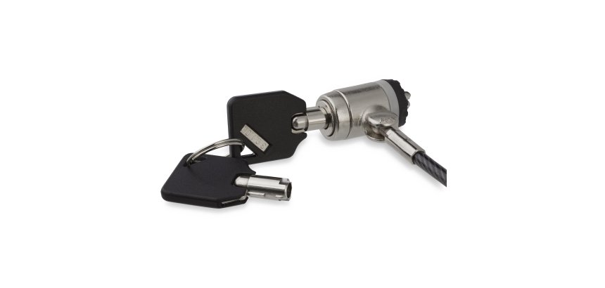 StarTech.com 6.6ft (2m) Laptop Cable Lock with Keys - Keyed Security Cable Lock for Compatible K-Slot Laptops, Desktops, Computers & Other Devices - Anti-Theft Vinyl Coated Steel Cable Lock - TAA