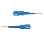 StarTech.com Câble Fibre Optique de 3m Simplex Monomode LC à SC (UPC) OS2, 9/125µm, 40G/100G, Cordon Fibre Optique, Insensible à la Courbure, Faible Perte d'Insertion, Cordon Patch Fibre LSZH