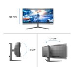 Philips Evnia 6000 34M2C6500/00 computer monitor 86,4 cm (34") 3440 x 1440 Pixels Wide Quad HD QD-OLED Grijs