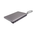 Lindy DST-Mini XT 810, Mini Docking Station USB-C pour Laptop pour un écran 8K ou deux écrans 4K60 et charge 100W