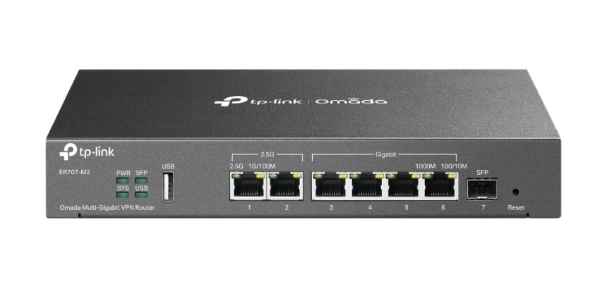 TP-Link Omada ER707-M2 Routeur connecté 2.5 Gigabit Ethernet, Fast Ethernet, Gigabit Ethernet Noir