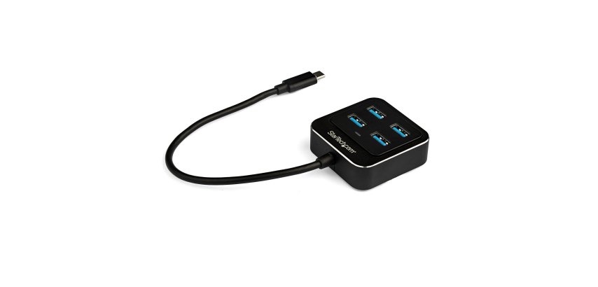 StarTech.com Hub USB C a 4 porte - da USB tipo C a 4x porte USB-A - Replicatore di porte USB Type-C SuperSpeed 10Gbps USB 3.2 Gen 2 - Alimentato via USB Bus - Adattatore portatile/compatto USB-C a USB tipo A per laptop - Alluminio